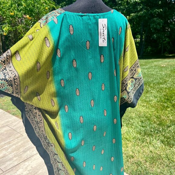 NWT Sante Beautiful Long Lightweight Kaftan Dress One Size - Picture 8 of 10